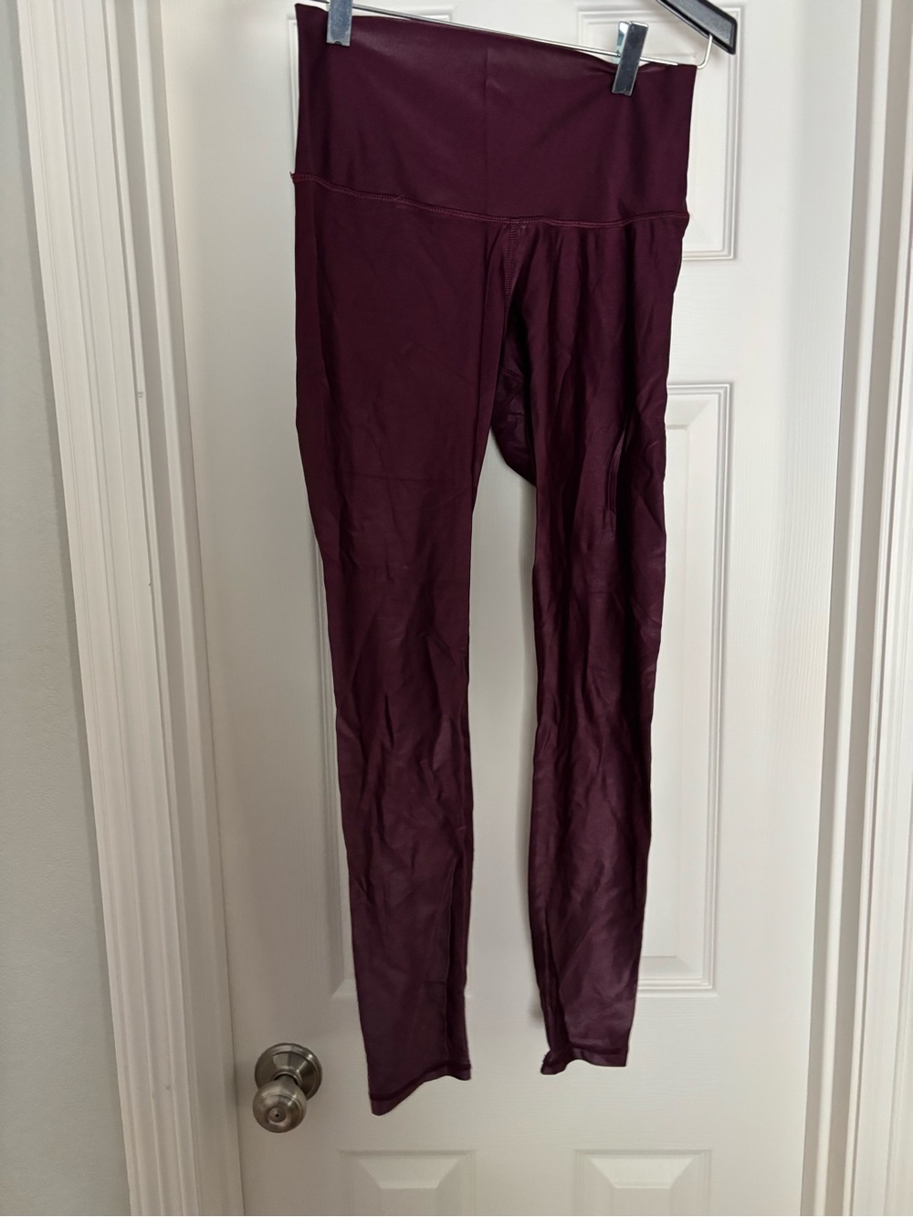 High-Rise Burgundy Leggings for Women